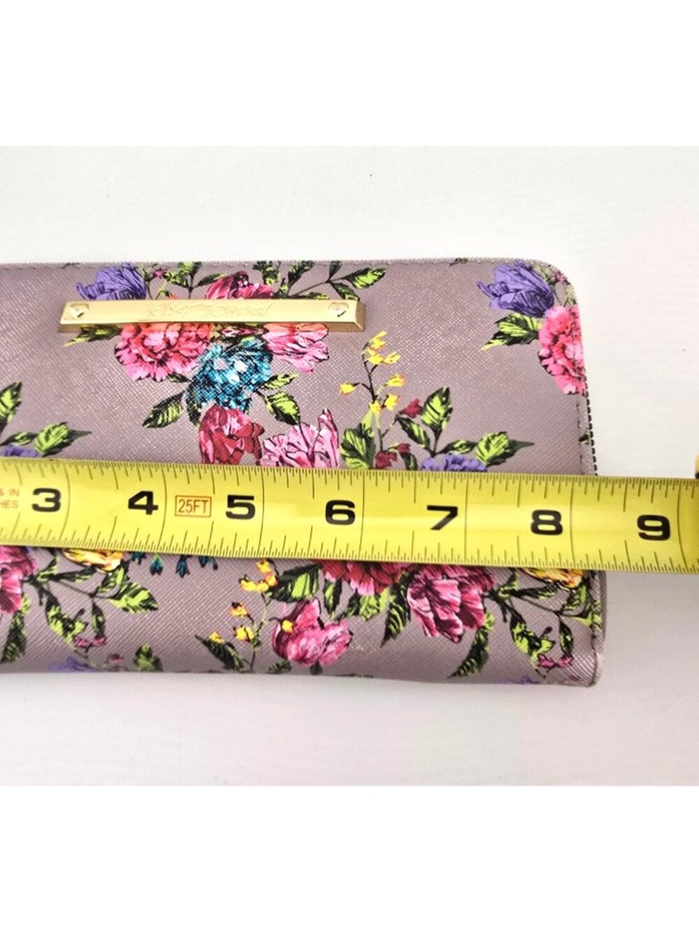 Betsey Johnson Floral Print Zip-Around Wallet With Wrist Strap - Picture 8 of 10